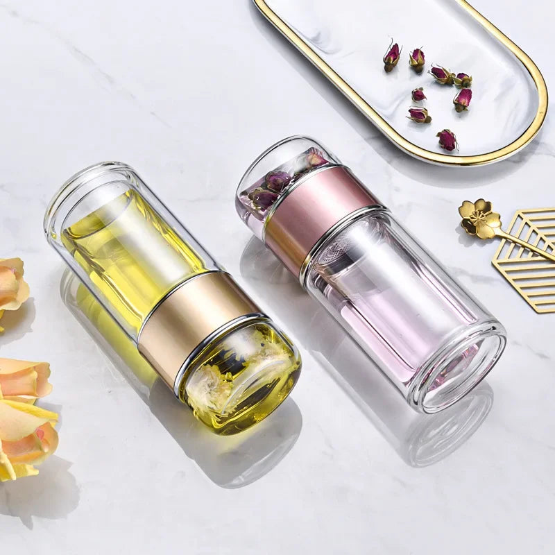 Borosilicate Glass Tea Infuser Double Layer
