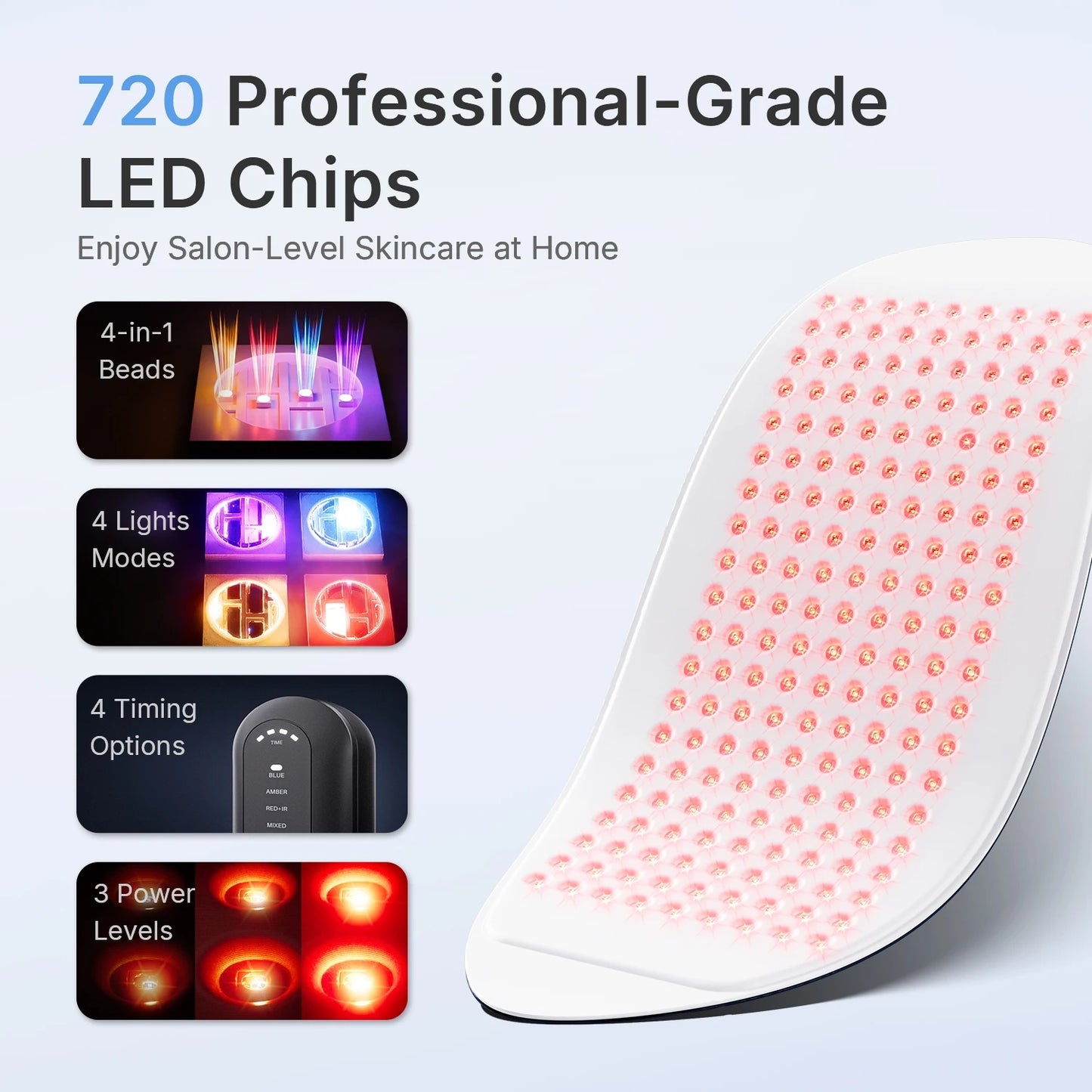 Red Light and Infrared Therapy Mask Home Care Salon Device