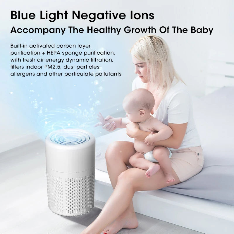 Air Purifier Portable Air Cleaner with HEPA Filter Air Freshener Odor Remover
