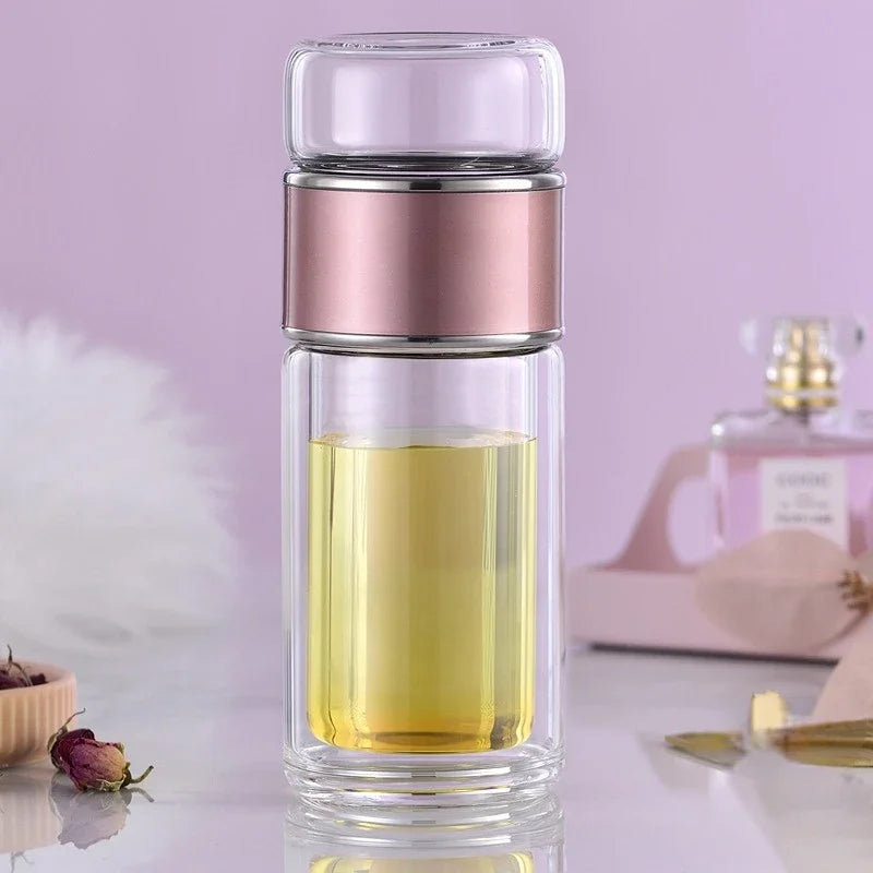 Borosilicate Glass Tea Infuser Double Layer