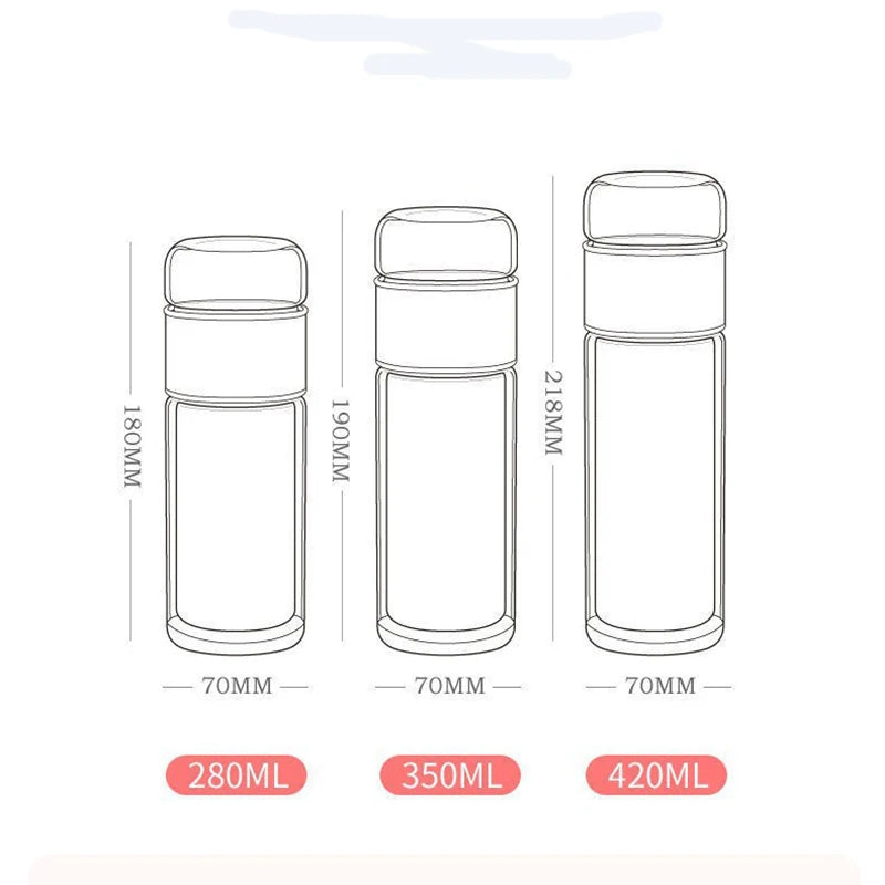 Borosilicate Glass Tea Infuser Double Layer