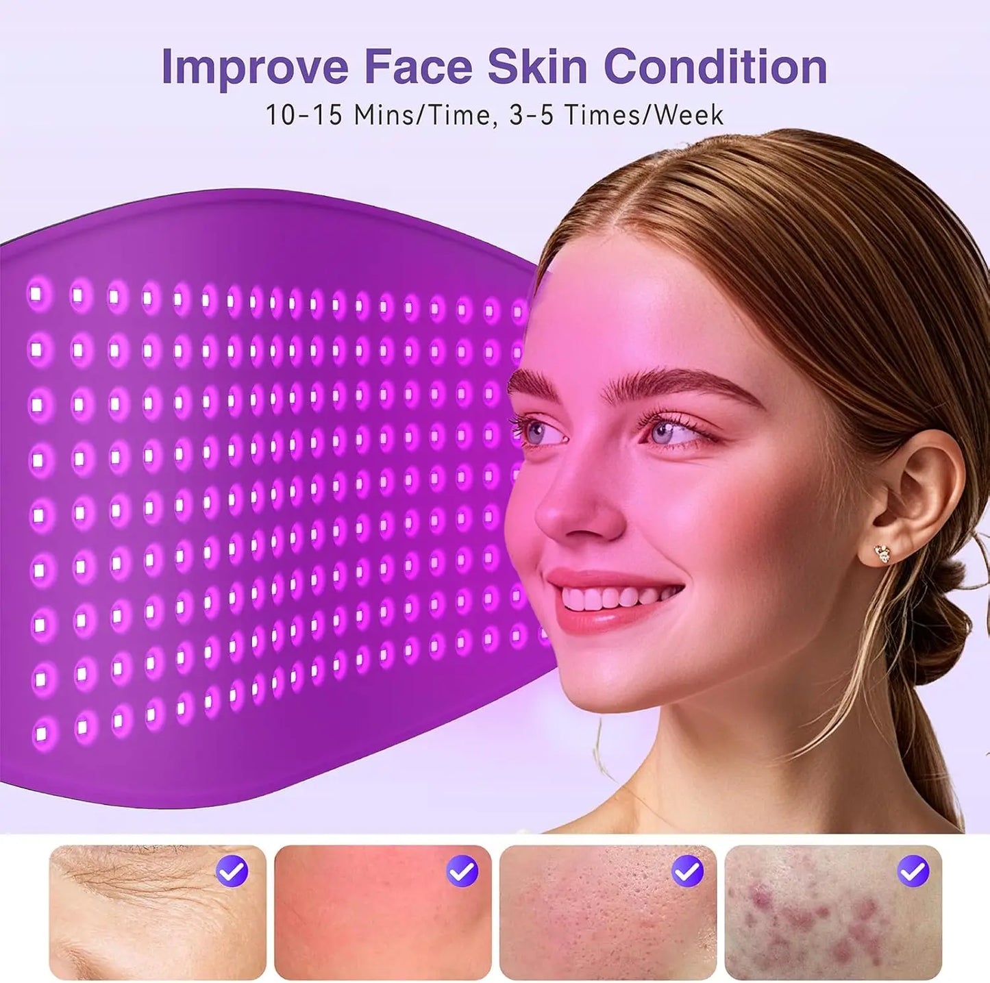 Red Light and Infrared Therapy Mask Home Care Salon Device